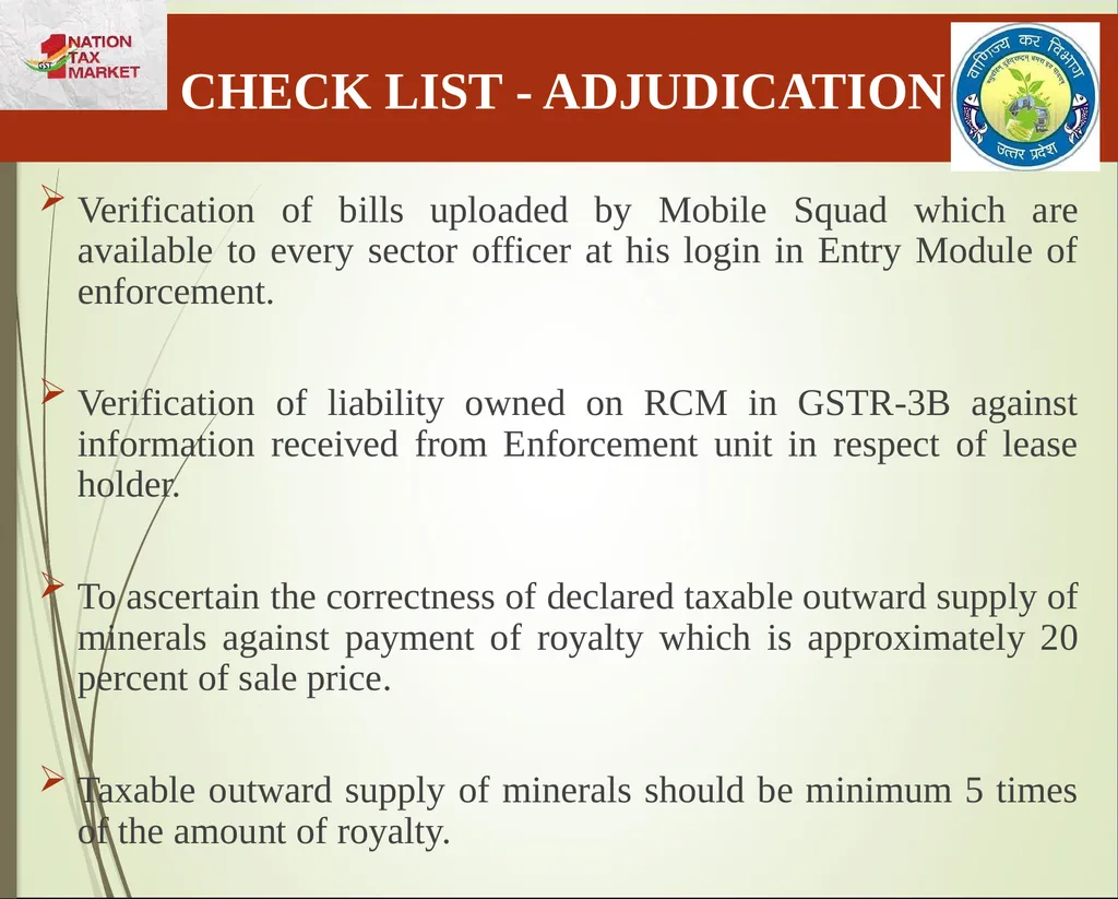 Mining & Minerals in UP Presentation By State Tax - slide 21 of 27