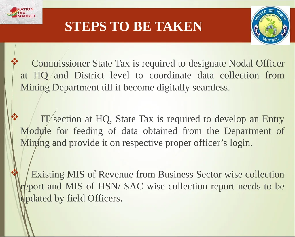 Mining & Minerals in UP Presentation By State Tax - slide 26 of 27
