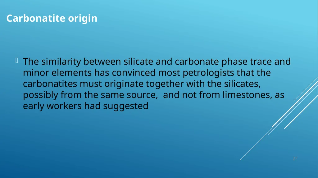 Alkaline rocks Lamprophyre Carbonatite Lamproites - slide 27 of 29