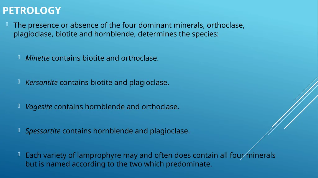 Alkaline rocks Lamprophyre Carbonatite Lamproites - slide 6 of 29