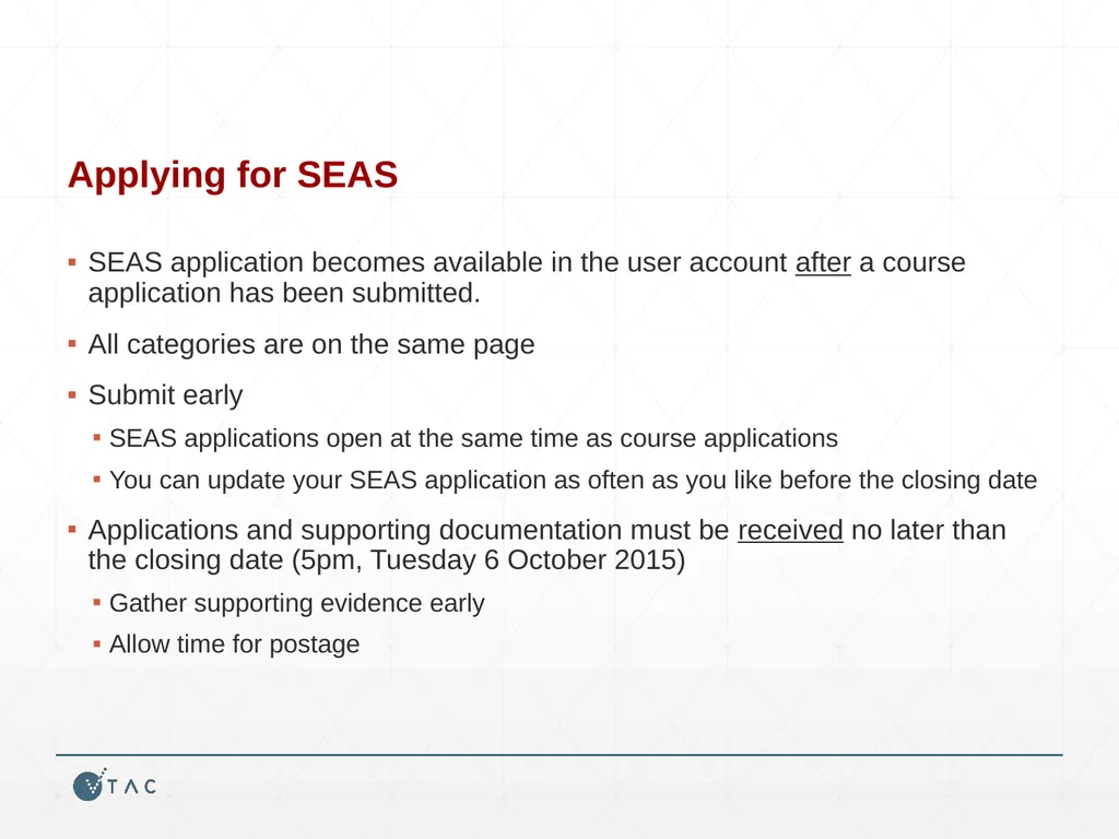 Course Applications, Scholarships, and the Special - slide 7 of 17