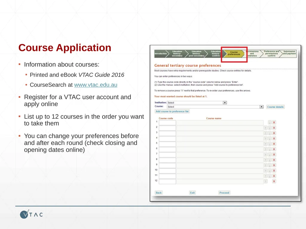 Course Applications, Scholarships, and the Special - slide 5 of 17