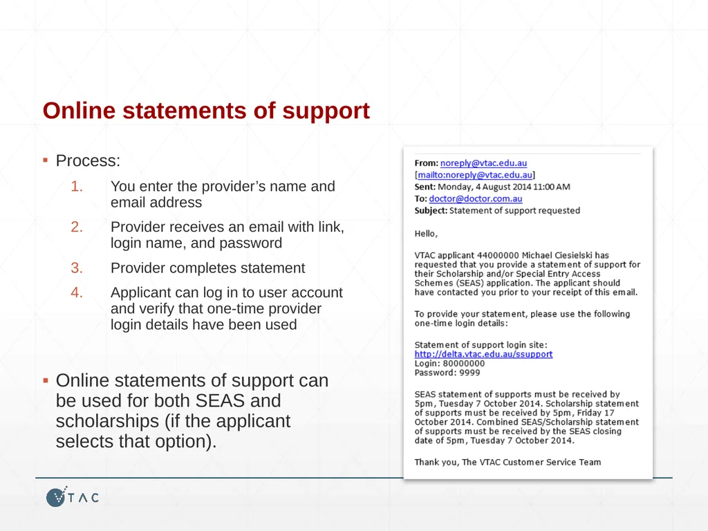 Course Applications, Scholarships, and the Special - slide 13 of 17