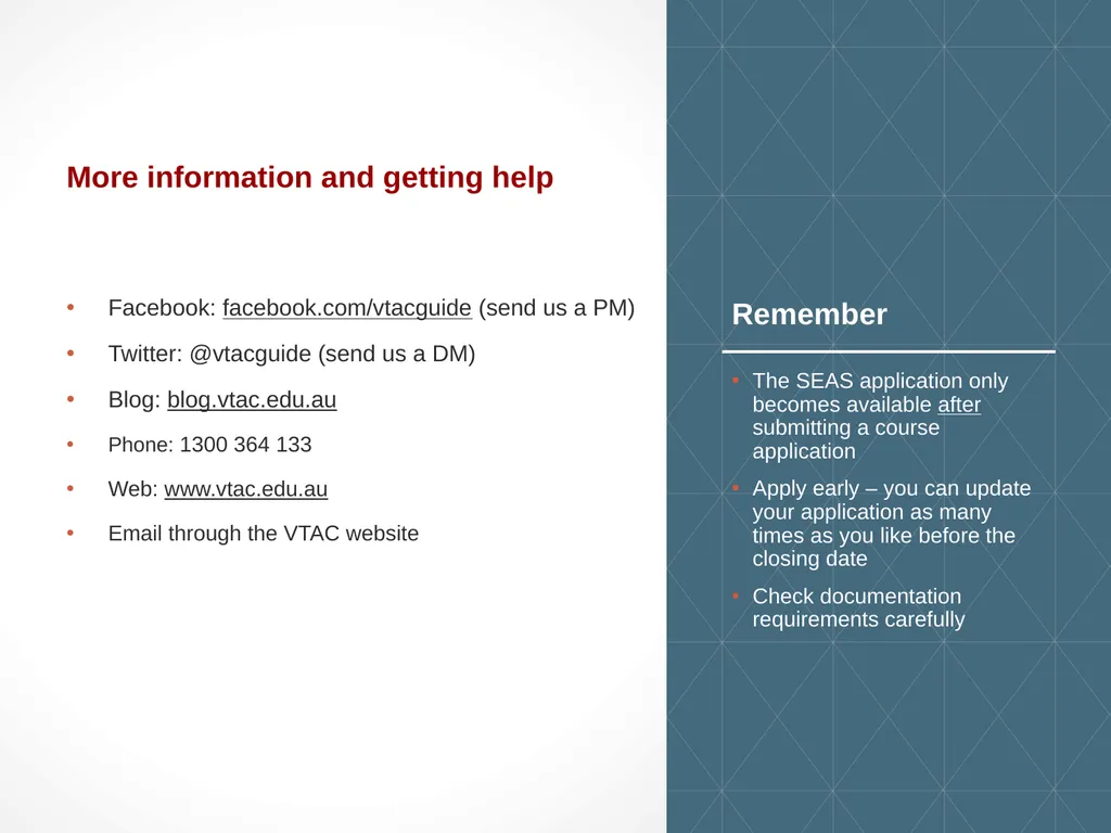 Course Applications, Scholarships, and the Special - slide 17 of 17