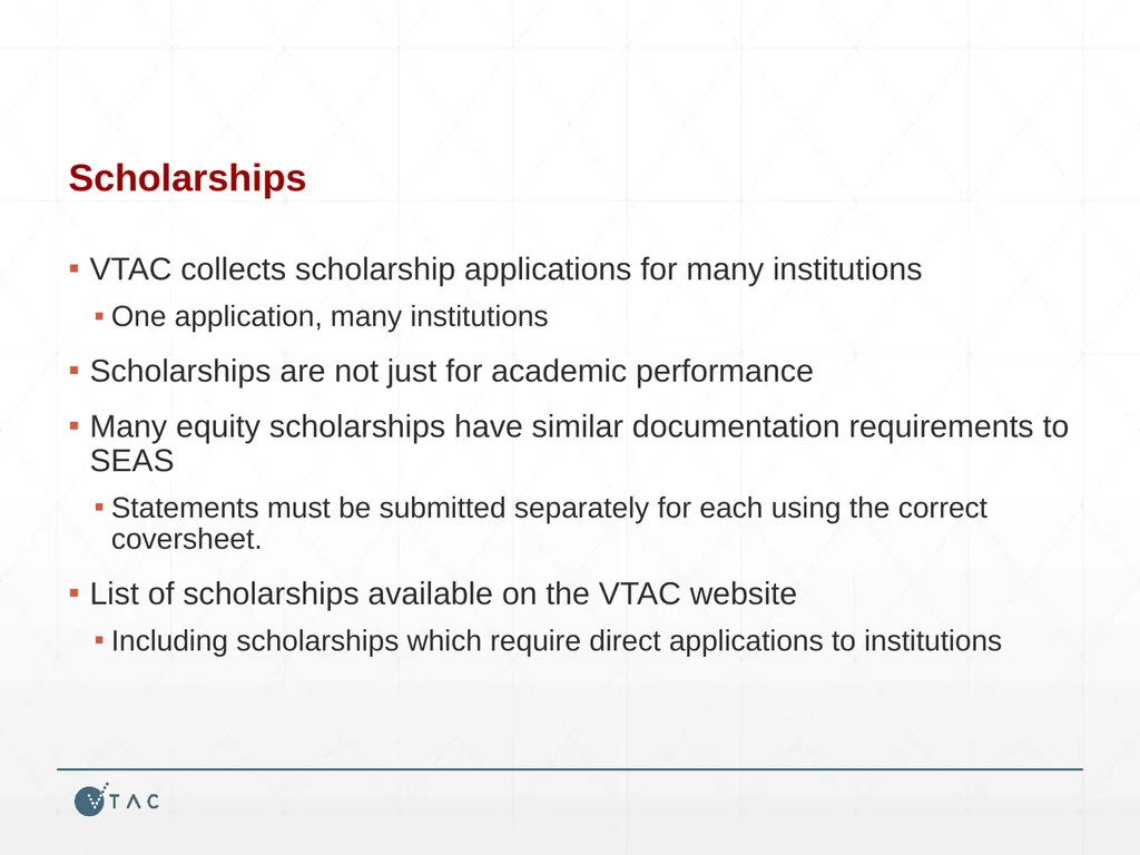 Course Applications, Scholarships, and the Special - slide 16 of 17