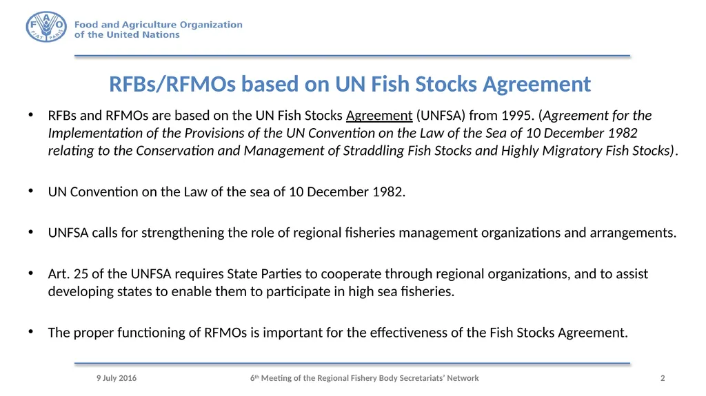 6th Meeting of the Regional Fishery Body - slide 2 of 10