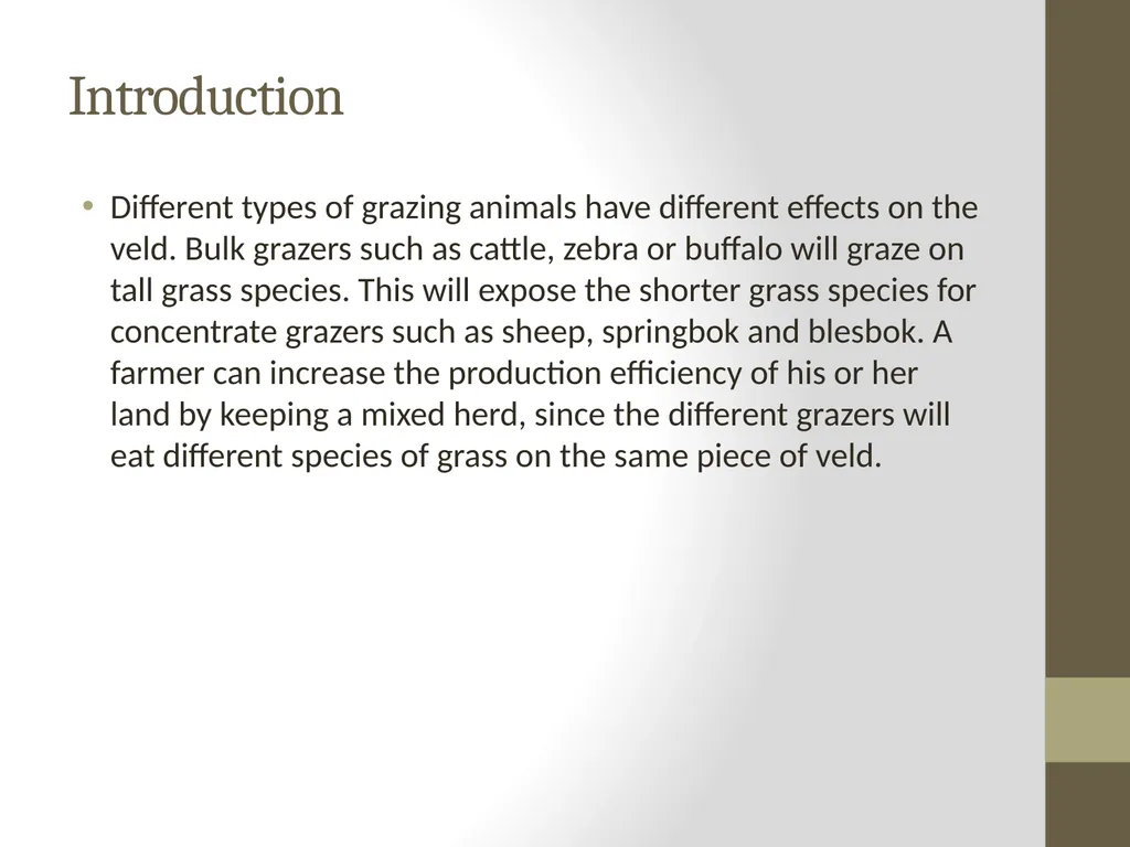 SEFIKENG CAMPUS SUBJECT: ANIMAL PRODUCTION LEVEL: - slide 3 of 15