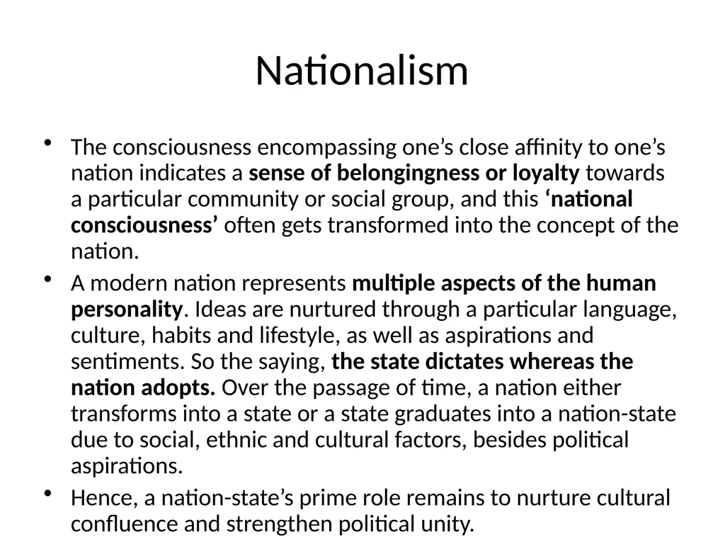 The Concept of Nation Nation is where an - slide 7 of 15