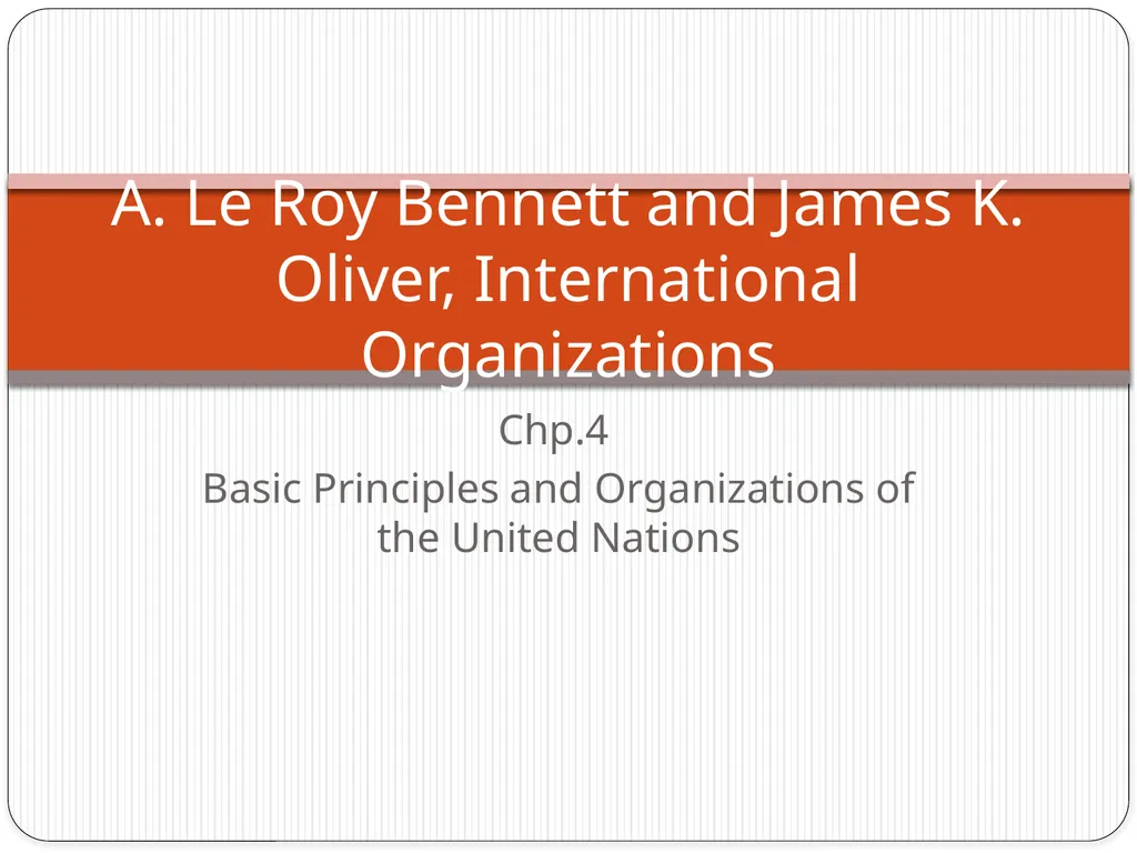 Chp.4 Basic Principles and Organizations of the - slide 1 of 33
