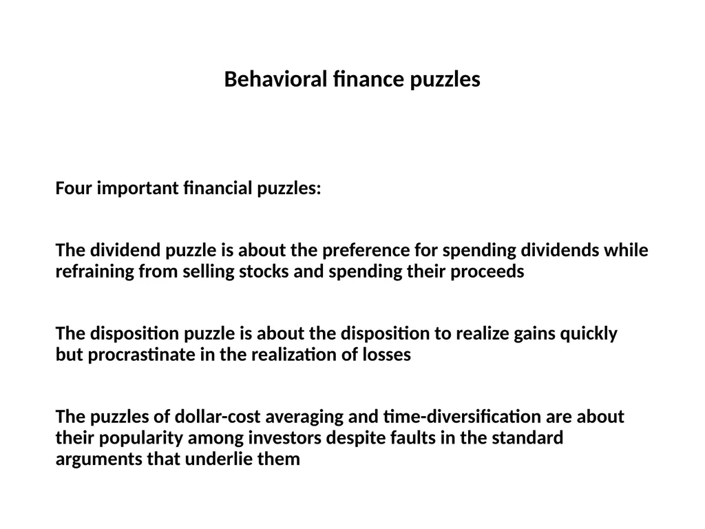 Finance for Normal People Chapter 7: Behavioral - slide 2 of 53