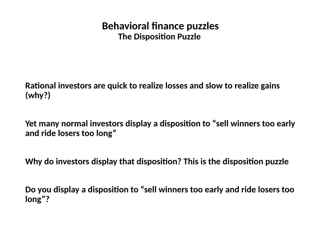 Finance for Normal People Chapter 7: Behavioral - slide 16 of 53