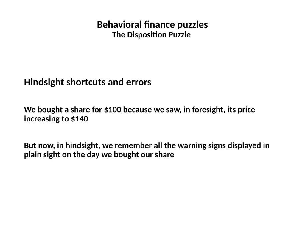 Finance for Normal People Chapter 7: Behavioral - slide 18 of 53