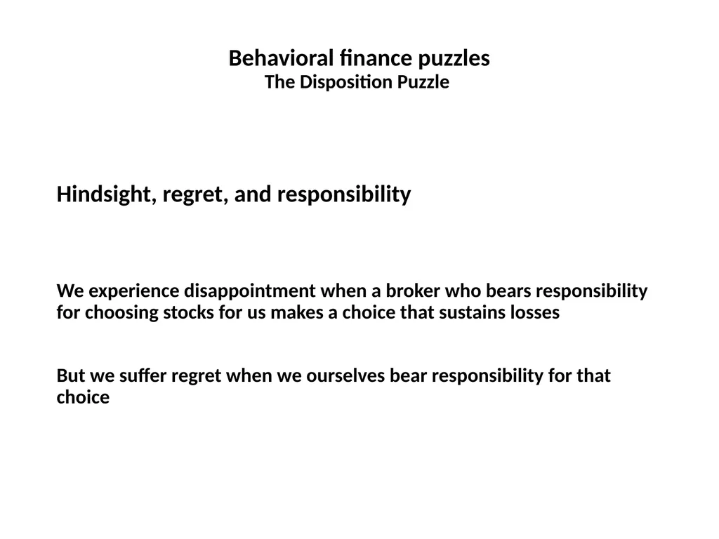 Finance for Normal People Chapter 7: Behavioral - slide 19 of 53