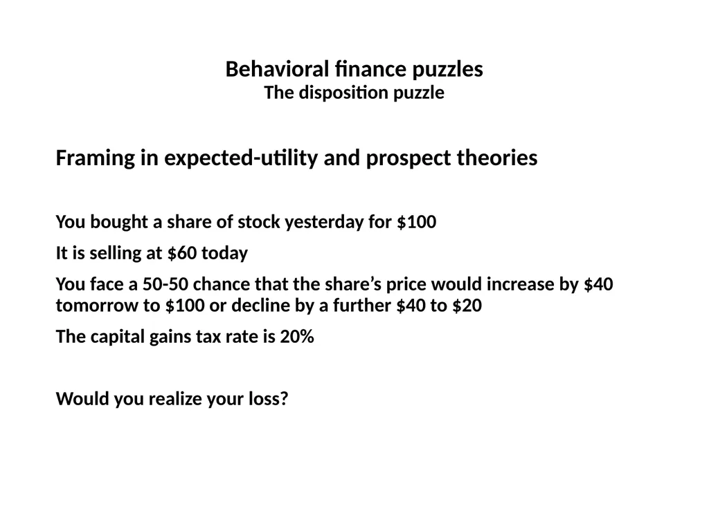 Finance for Normal People Chapter 7: Behavioral - slide 21 of 53