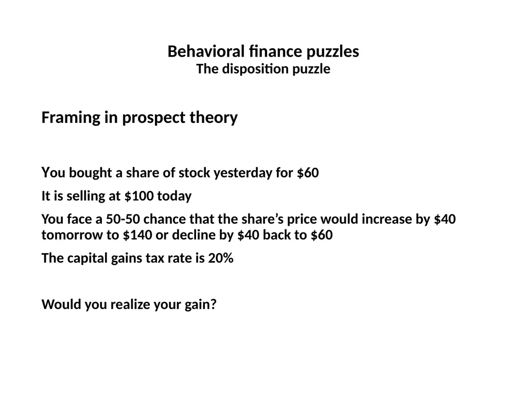 Finance for Normal People Chapter 7: Behavioral - slide 24 of 53