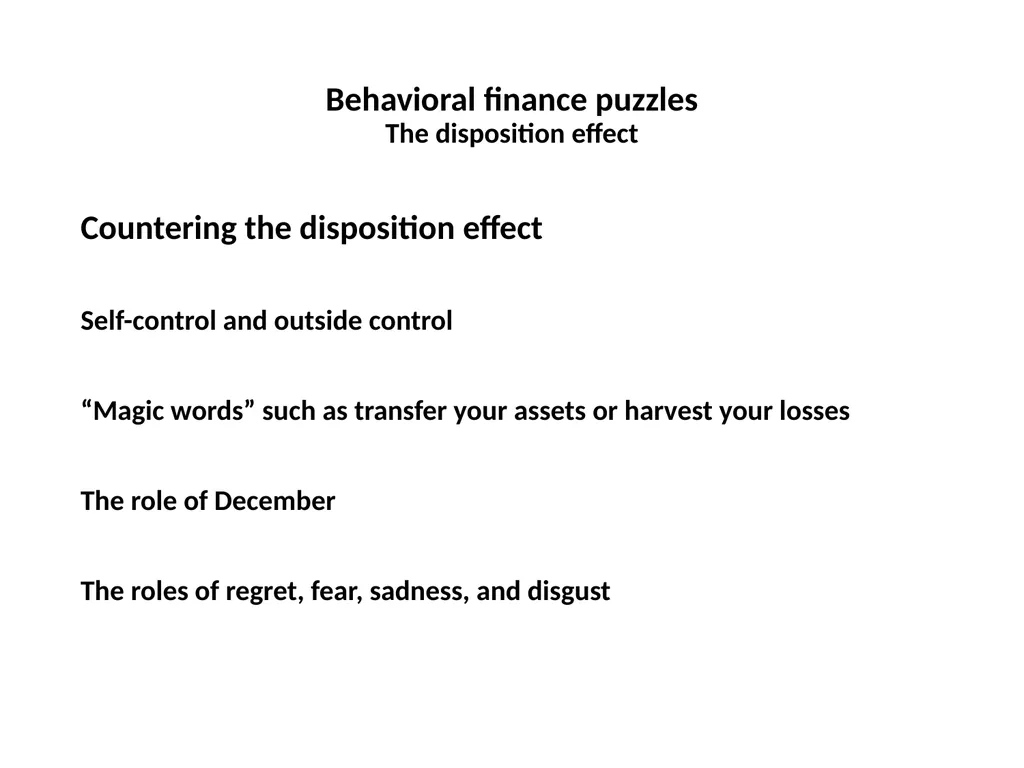 Finance for Normal People Chapter 7: Behavioral - slide 28 of 53