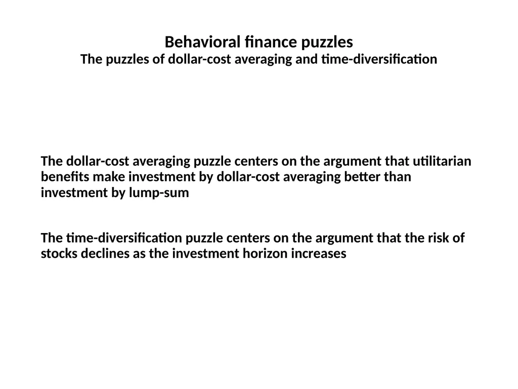 Finance for Normal People Chapter 7: Behavioral - slide 30 of 53