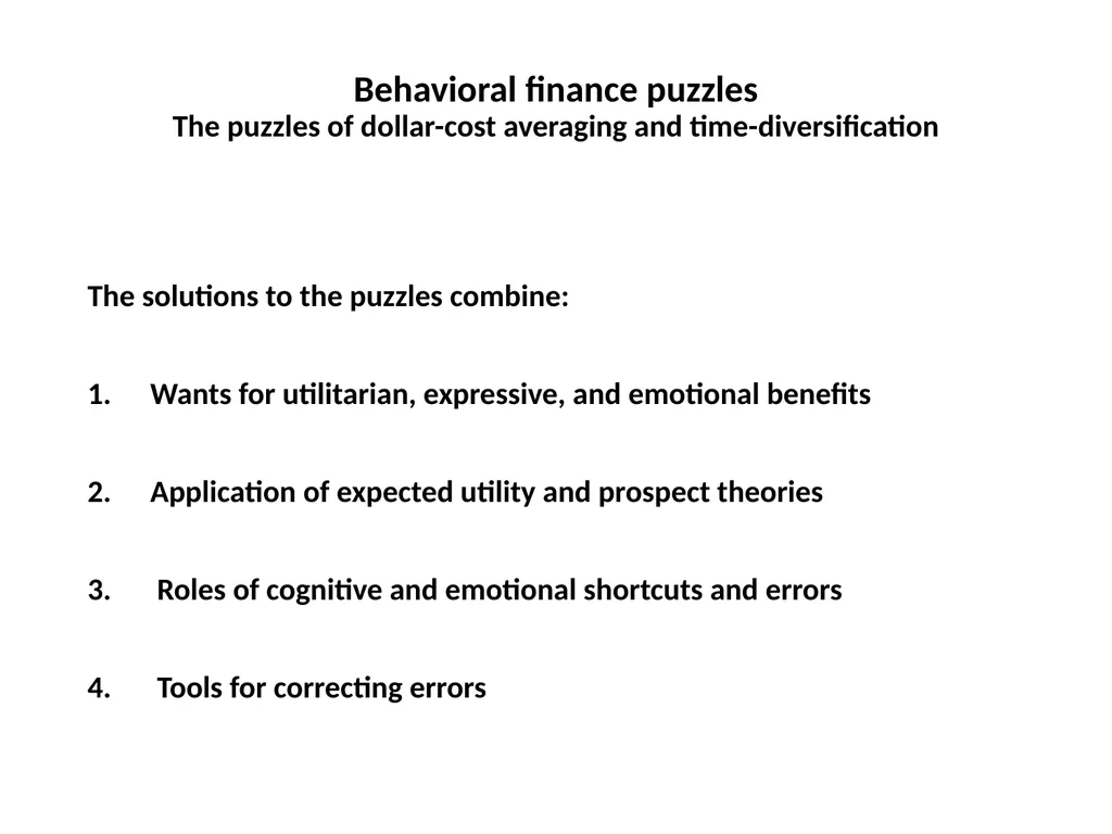 Finance for Normal People Chapter 7: Behavioral - slide 33 of 53