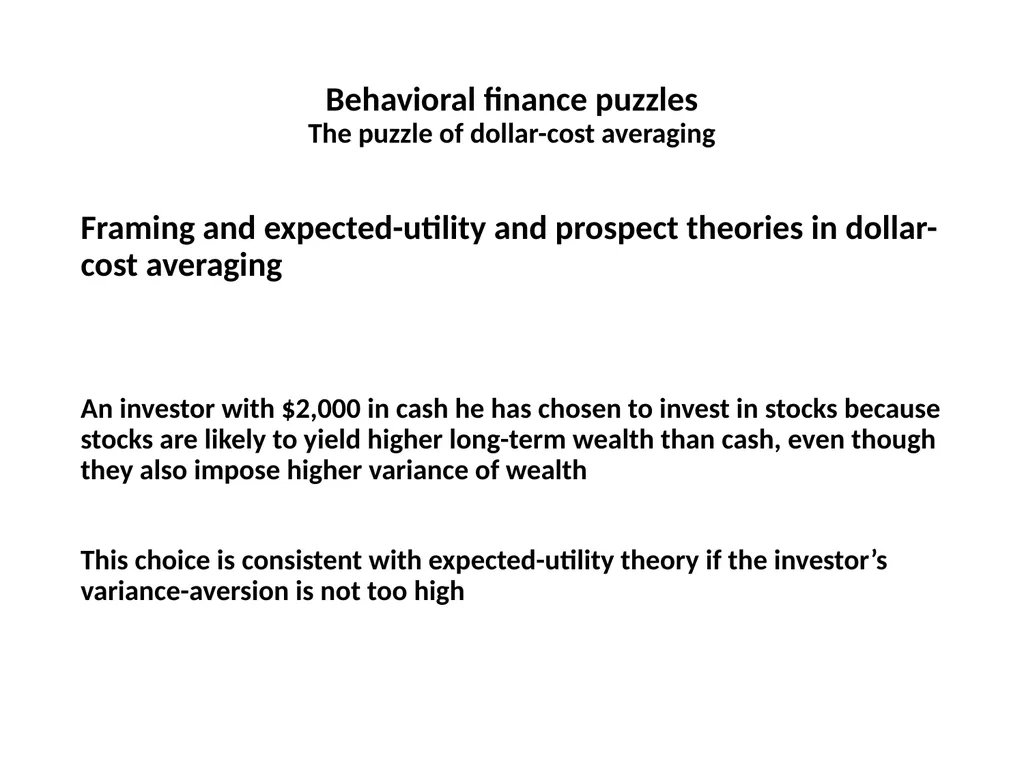 Finance for Normal People Chapter 7: Behavioral - slide 34 of 53