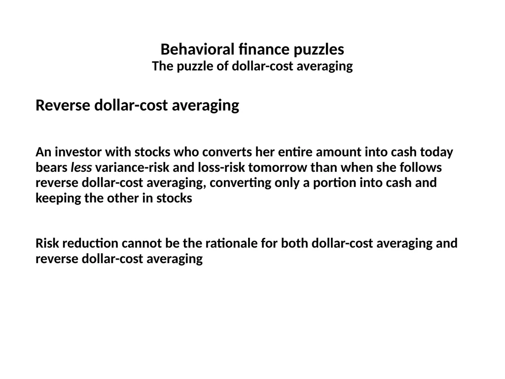 Finance for Normal People Chapter 7: Behavioral - slide 39 of 53