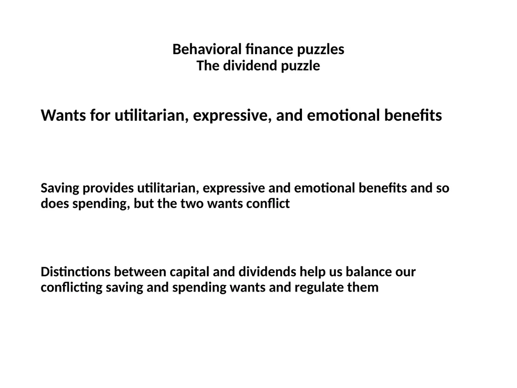 Finance for Normal People Chapter 7: Behavioral - slide 5 of 53