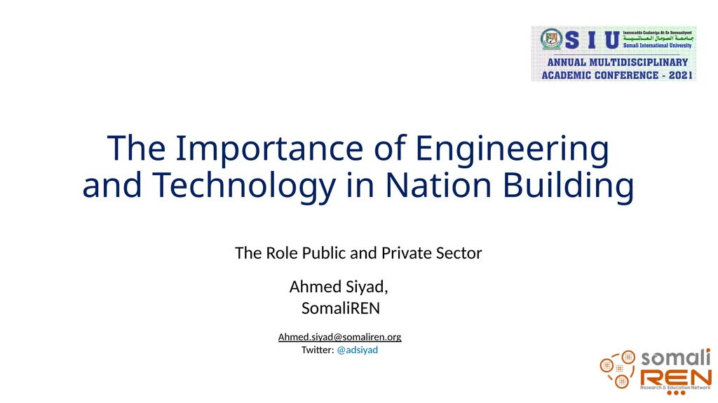 The Importance of Engineering and Technology in - slide 1 of 15