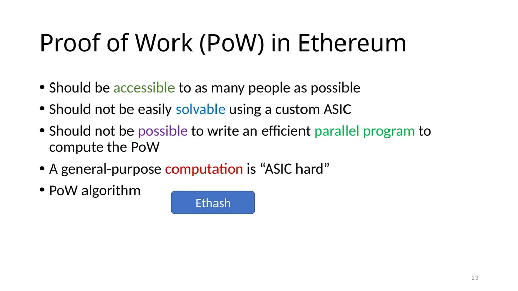 Ethereum Prof. Smruti R. Sarangi IIT Delhi 1 - slide 23 of 30
