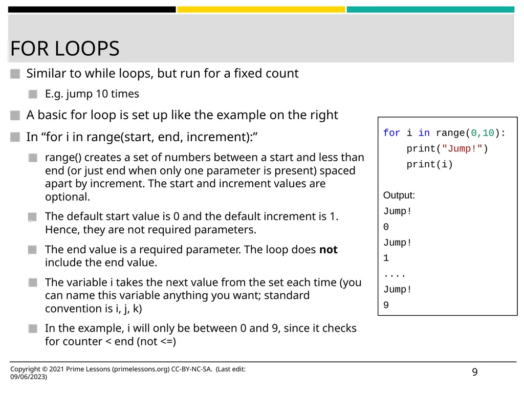 LOOPS BY SANJAY AND ARVIND SESHAN This lesson uses - slide 9 of 16