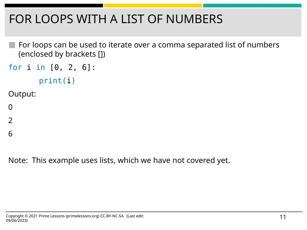 LOOPS BY SANJAY AND ARVIND SESHAN This lesson uses - slide 11 of 16