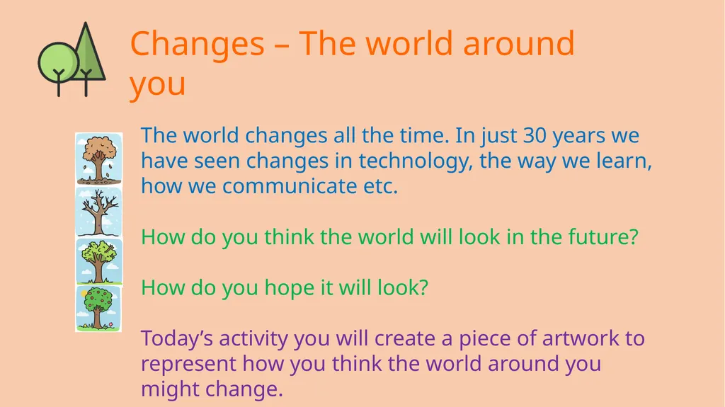 Changes – Day 1 and 2 Changes – Create your - slide 13 of 23