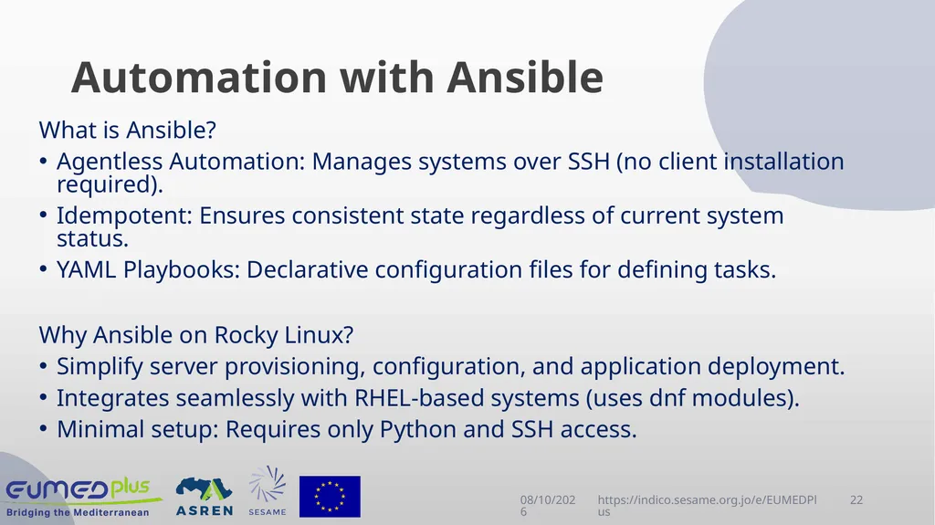 Linux Administration Workshop Advanced topics in - slide 22 of 29