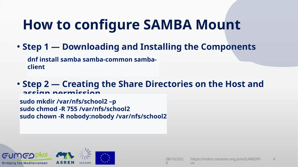 Linux Administration Workshop Advanced topics in - slide 4 of 29