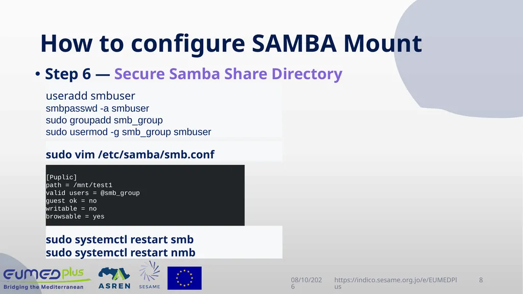 Linux Administration Workshop Advanced topics in - slide 8 of 29