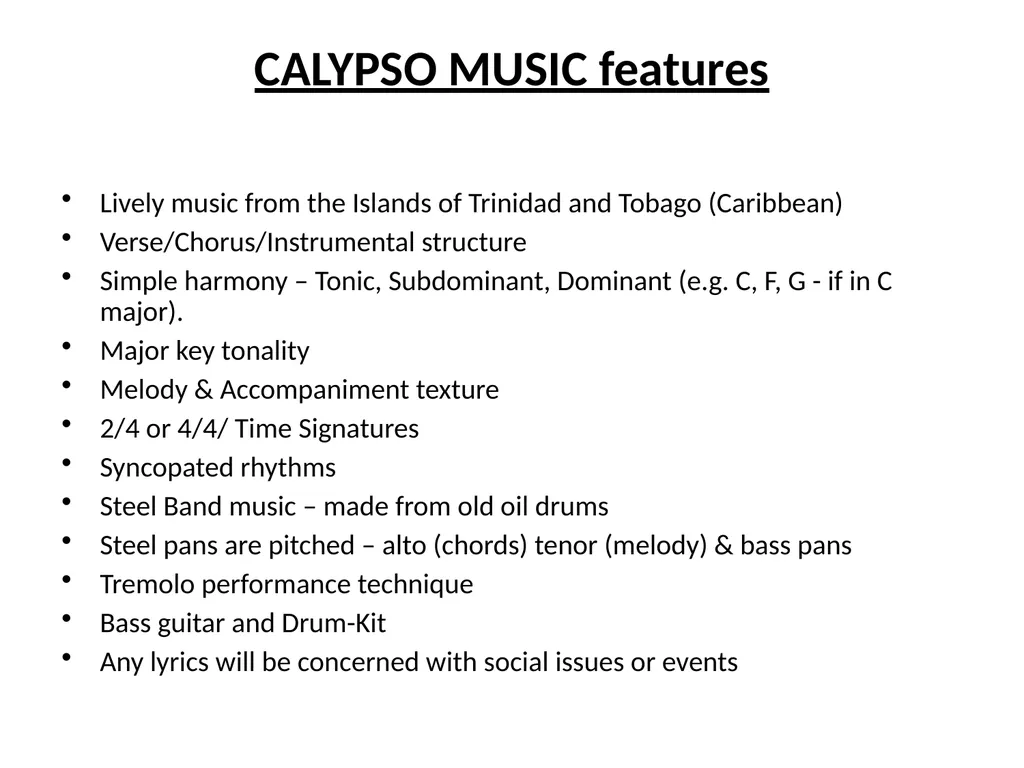 World Music RHYTHMIC features used in all World - slide 15 of 18