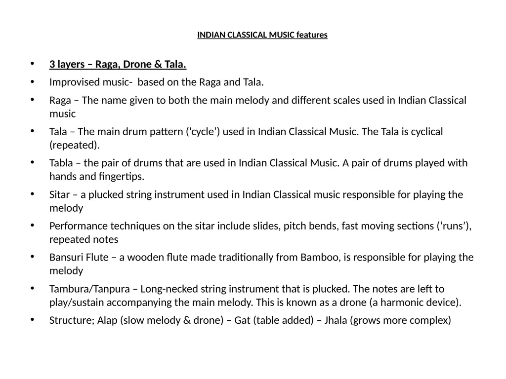 World Music RHYTHMIC features used in all World - slide 5 of 18