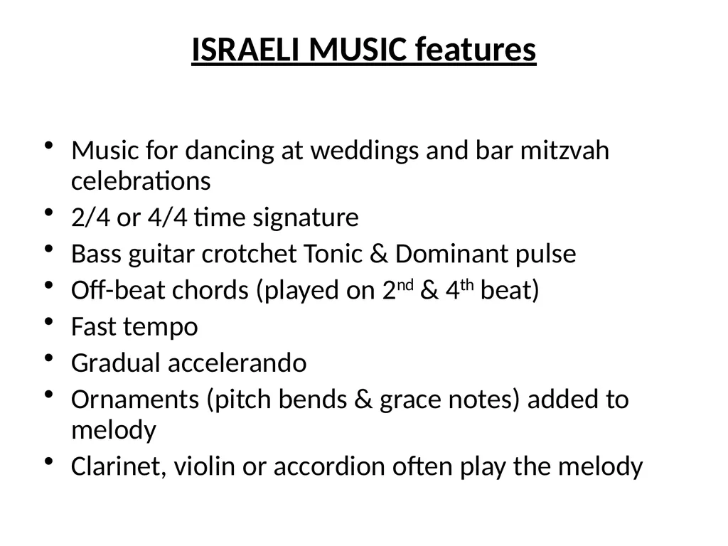 World Music RHYTHMIC features used in all World - slide 11 of 18