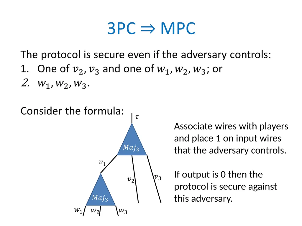 Efficient Multiparty Protocols via Log-Depth - slide 20 of 35