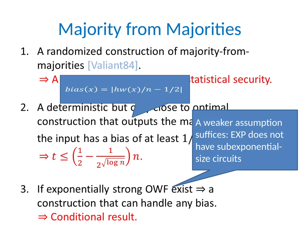 Efficient Multiparty Protocols via Log-Depth - slide 32 of 35