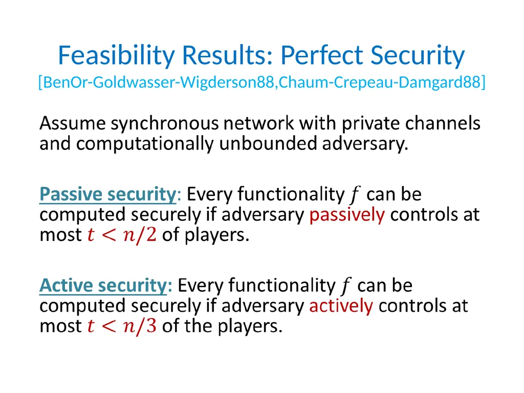 Efficient Multiparty Protocols via Log-Depth - slide 3 of 35