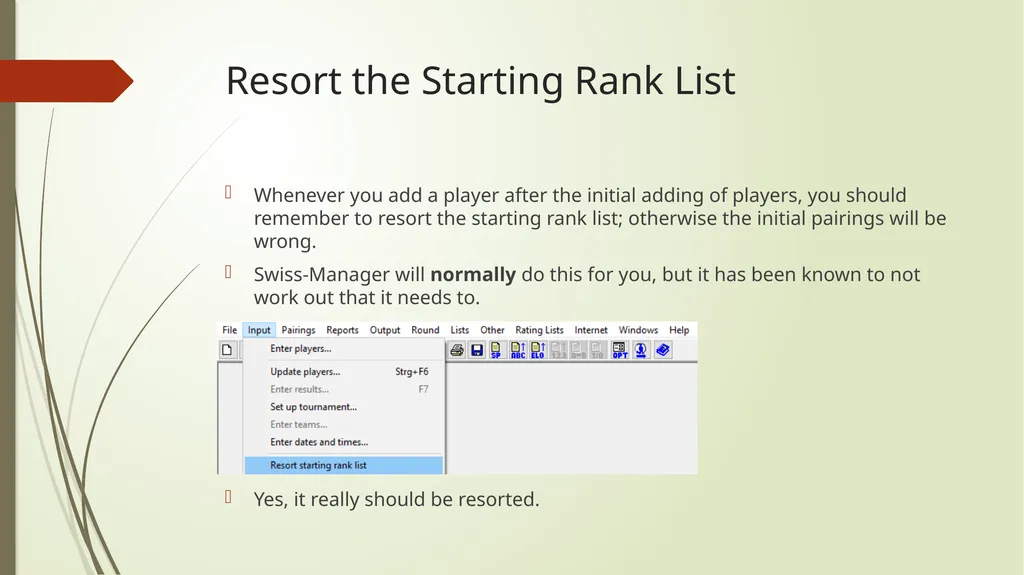 Entering Players Data Source For the purpose of - slide 17 of 19