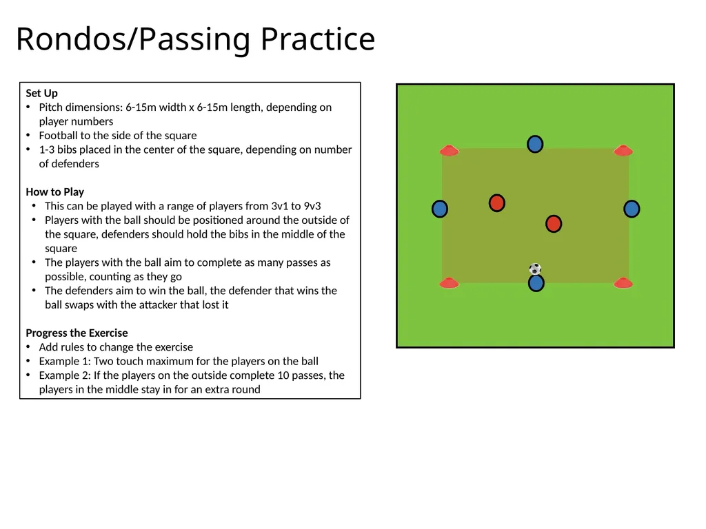 U13-16 Session Plan Passing and Receiving Session - slide 4 of 7