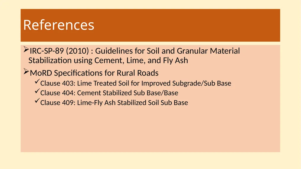 Soil Aggregate References IRC-SP-89 (2010) : - slide 2 of 28