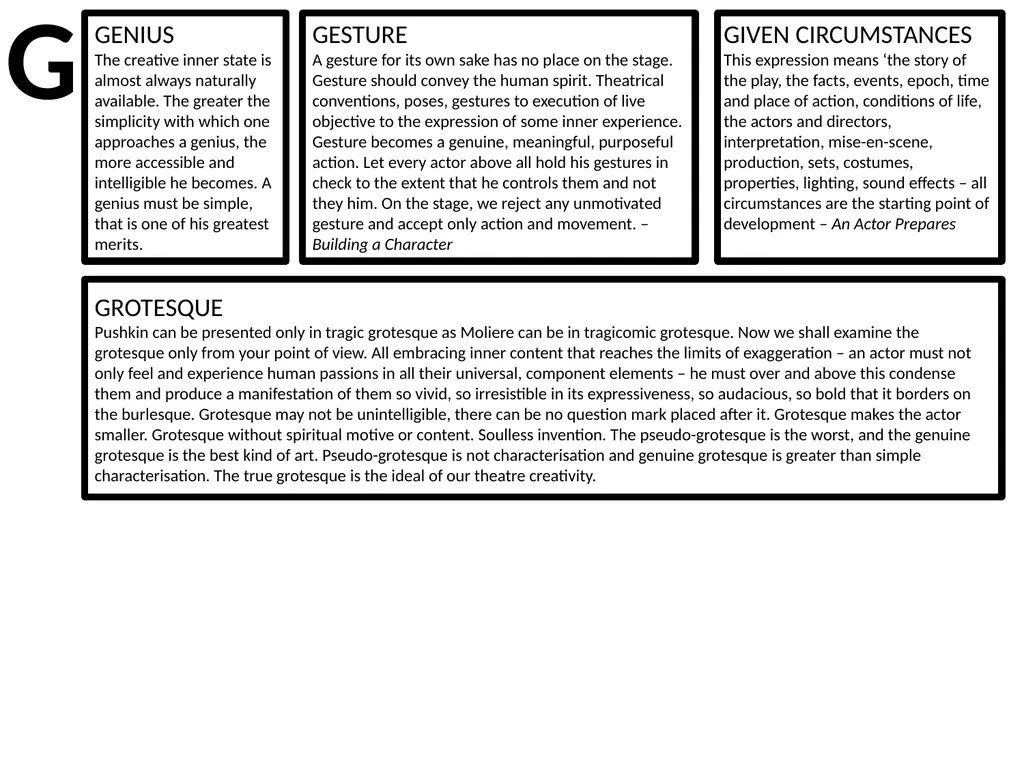 Constantin Stanislavski An actor’s handbook - slide 10 of 24