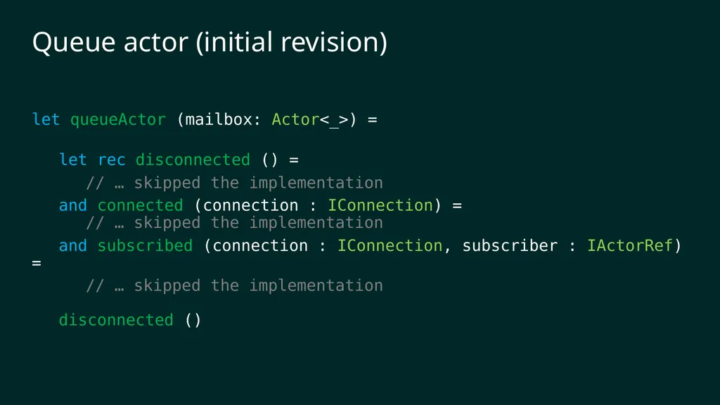 reF#ACTORing using F# and ACTOR model Vagif Abilov - slide 50 of 87