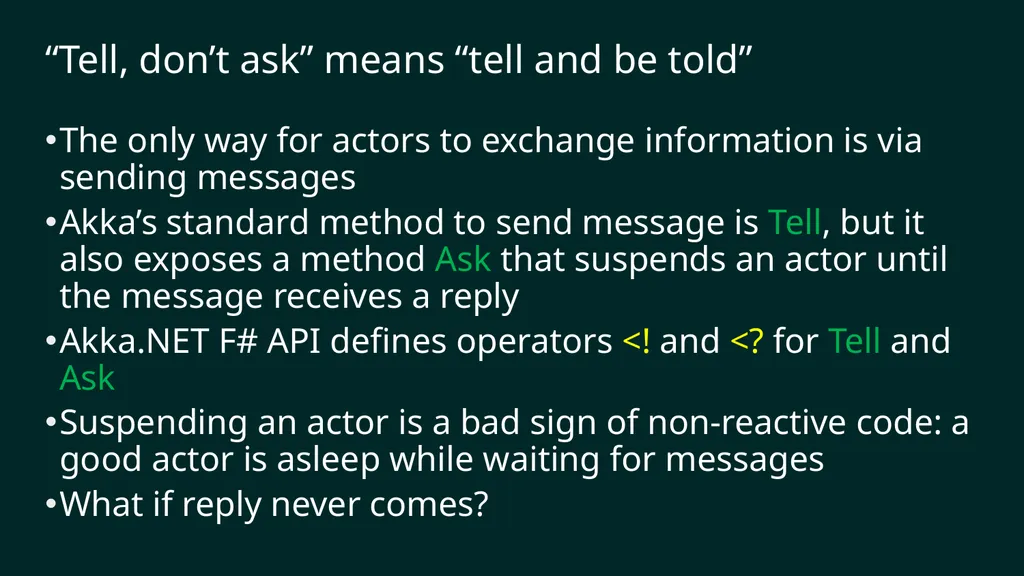 reF#ACTORing using F# and ACTOR model Vagif Abilov - slide 27 of 87