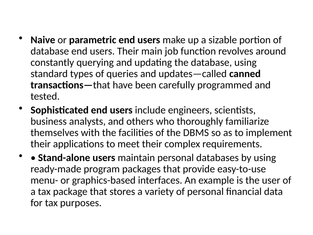 Database Users Actors on the Scene Database - slide 7 of 10