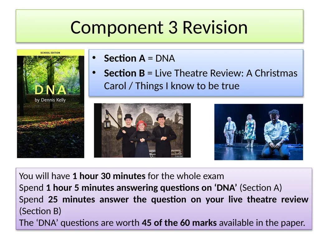 Component 3 Revision Section A = DNA Section B = - slide 1 of 15