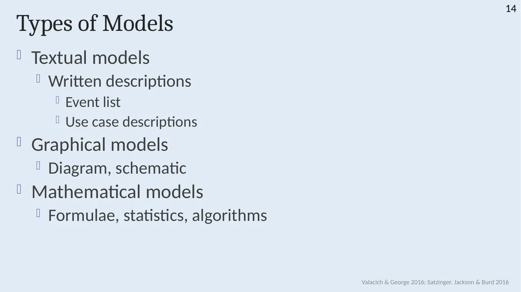 INFS 1026 Systems Requirements and User Experience - slide 14 of 45
