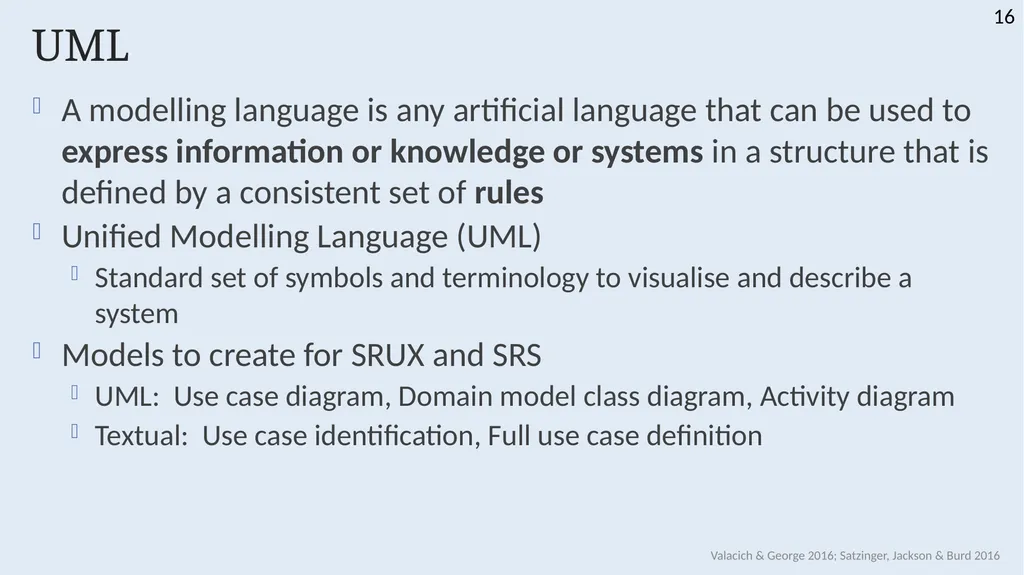 INFS 1026 Systems Requirements and User Experience - slide 16 of 45