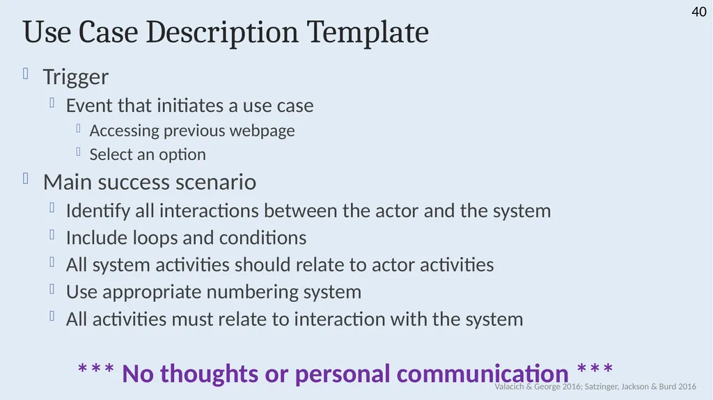 INFS 1026 Systems Requirements and User Experience - slide 40 of 45